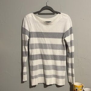 Market & Spruce Cream Waffle Knit Crew Top